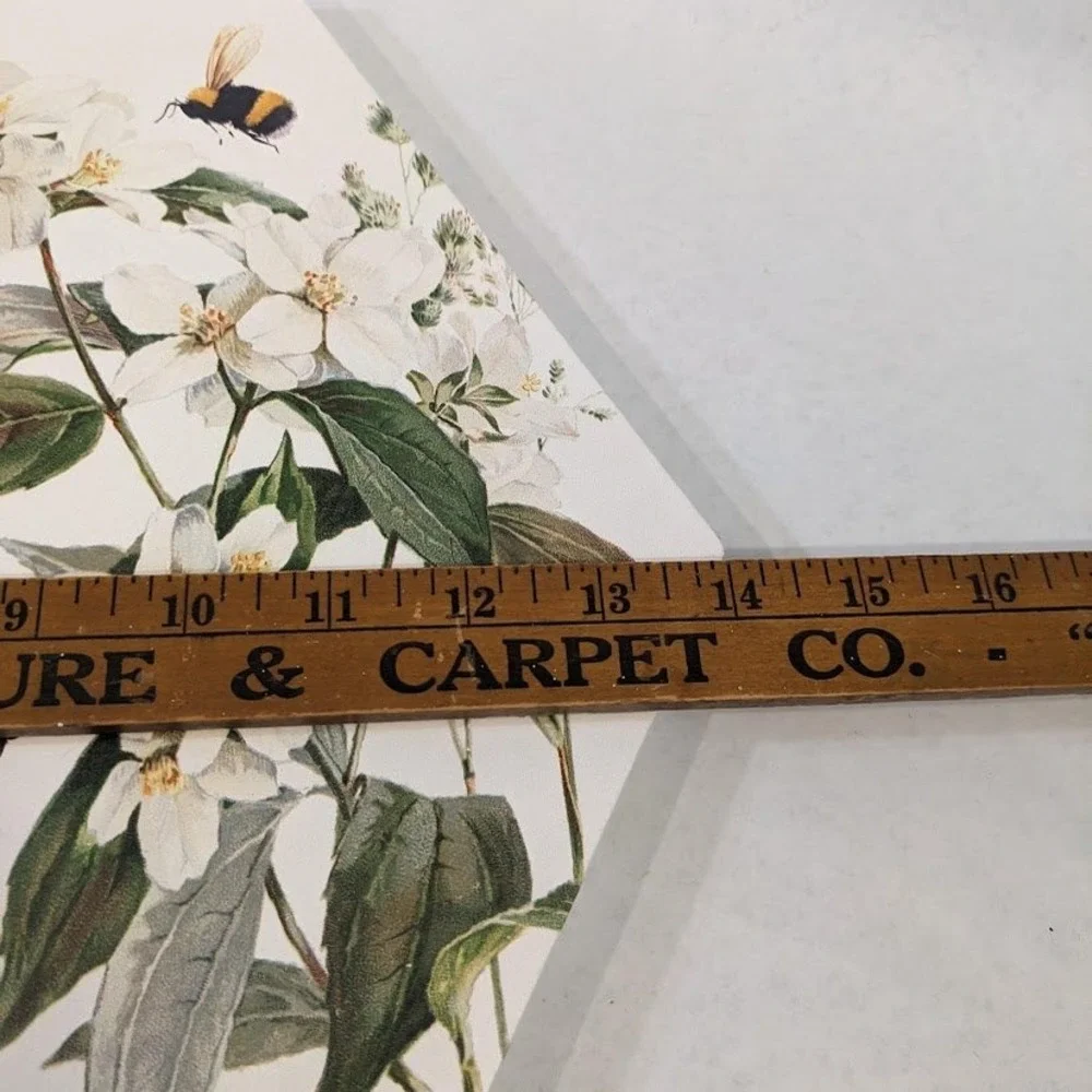 P Graham Dunn Kind Words Are Like Honey Bee Hexagon Wood Wall Plaque Sign 10in